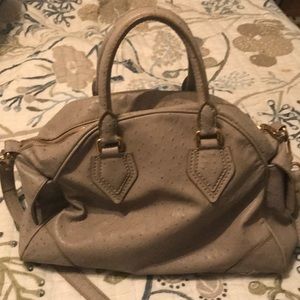 Marc by Marc Jacobs taupe ostrich embossed bag